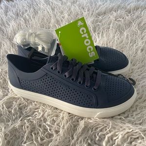 CROCS Citilane Roka Court Navy Lace Up Sneakers